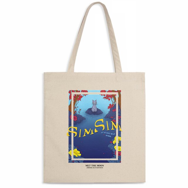 Image back Totebag :SimSim et le chat de la rivière