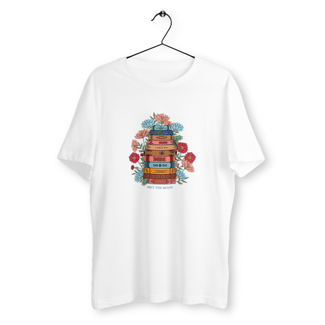 Image back T-shirt Unisexe : Livres en Fleurs