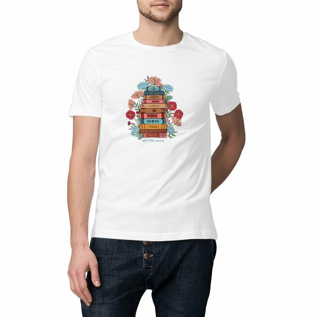 Image front T-shirt Unisexe : Livres en Fleurs