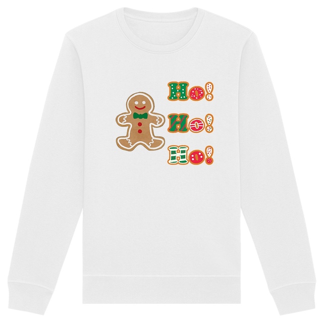 Image back Sweat-Shirt : Ho, Ho, Ho crie le pain d'épice