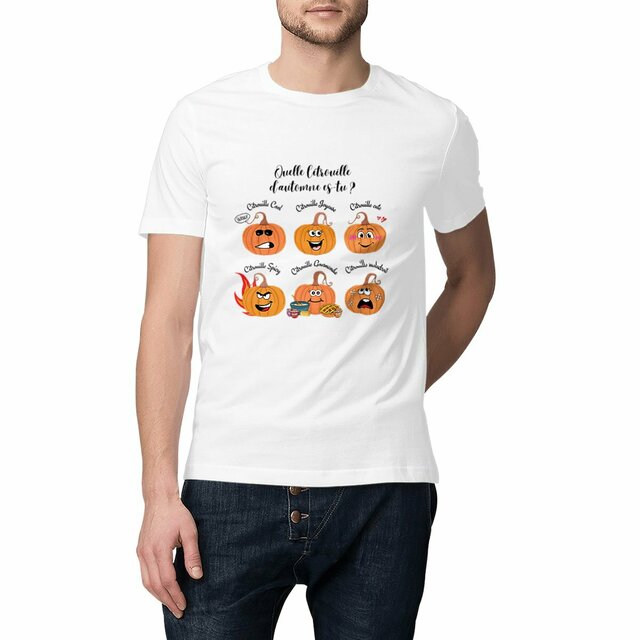 Image front T-shirt Unisexe : Quelle citrouille d'automne es-tu ? 