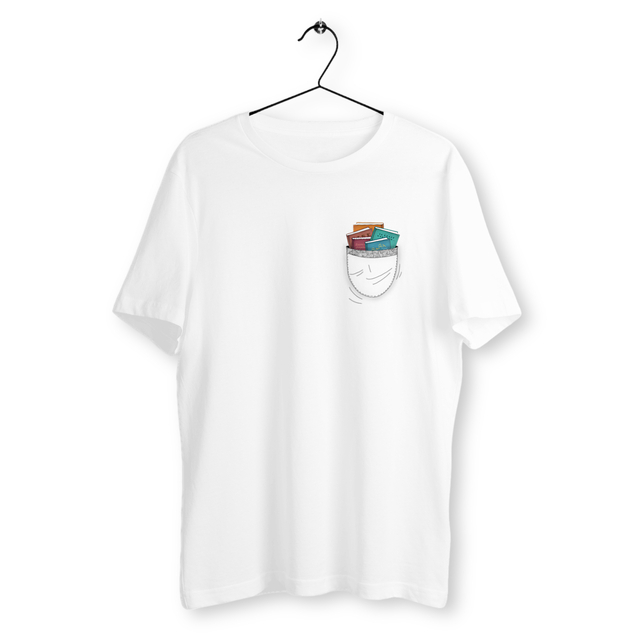 Image back T-shirt Unisexe léger  : Poche pleine de livres