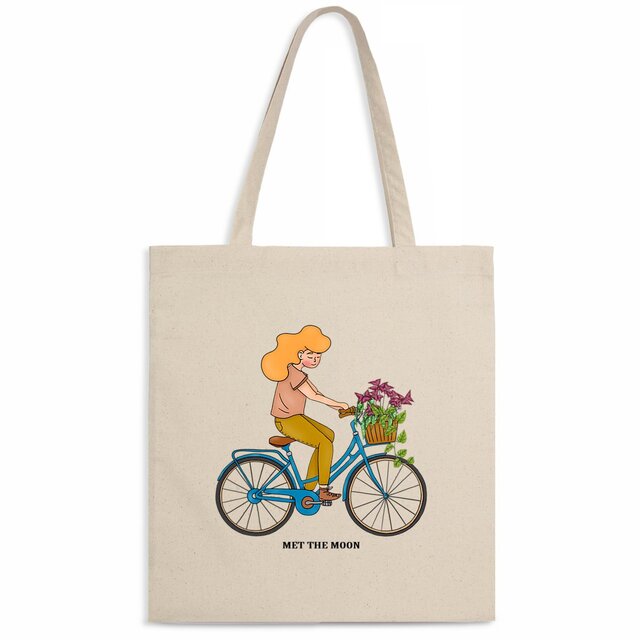 Image back Totebag : Plantes à vélo. 