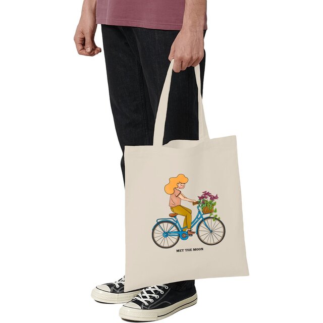 Image front Totebag : Plantes à vélo. 