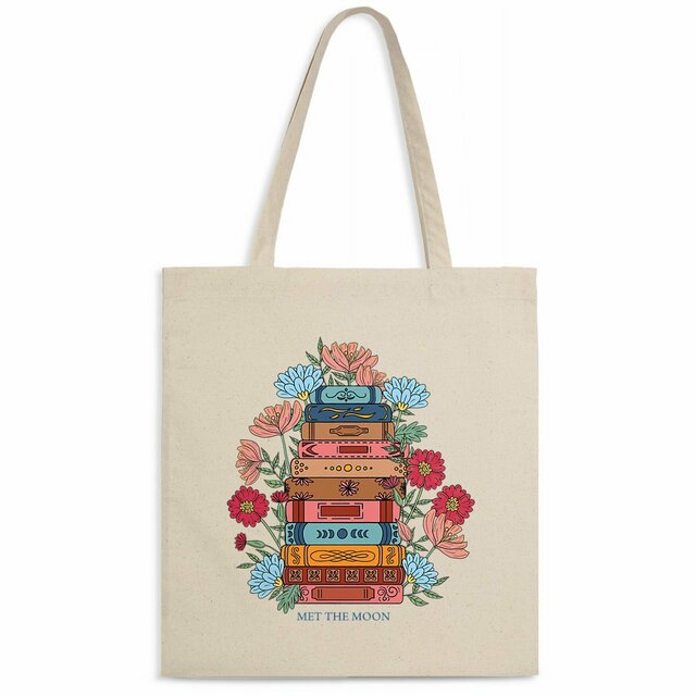 Image back Totebag : Livres en Fleurs