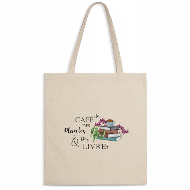 Image back Totebag : Un café des plantes et des livres