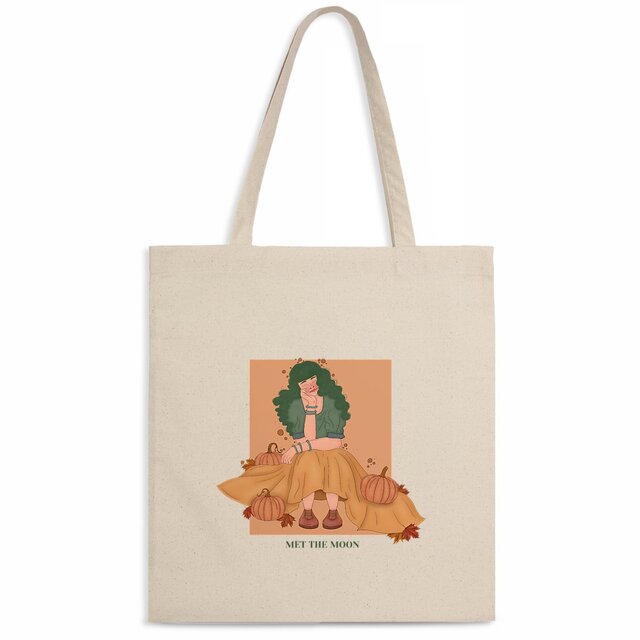 Image back Totebag : La fille à la robe de citrouille 