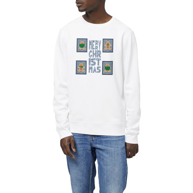 Image front Sweat-shirt Unisexe : Merry Christmas timbres 