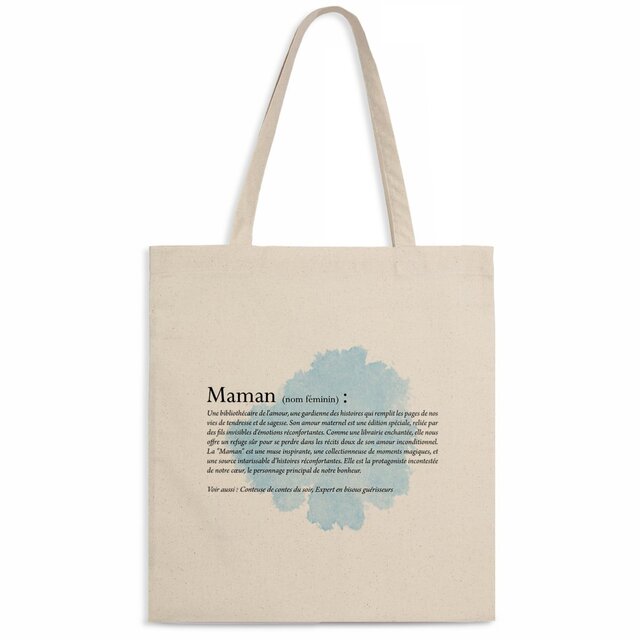 Image back Totebag : Maman, définition.
