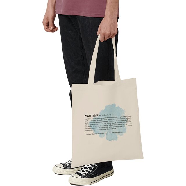 Image front Totebag : Maman, définition.