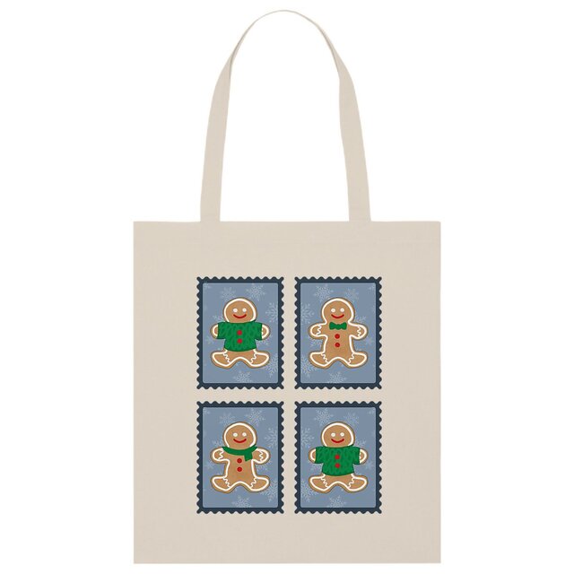 Image back Totebag : Timbres de Noël