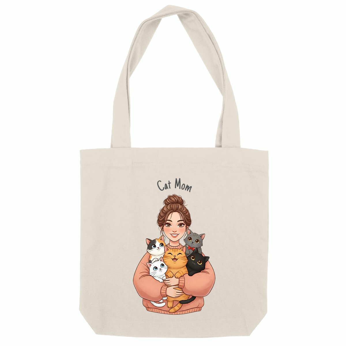 Image back Tote bag Cat Mom - Le sac des mamans chat engagées !