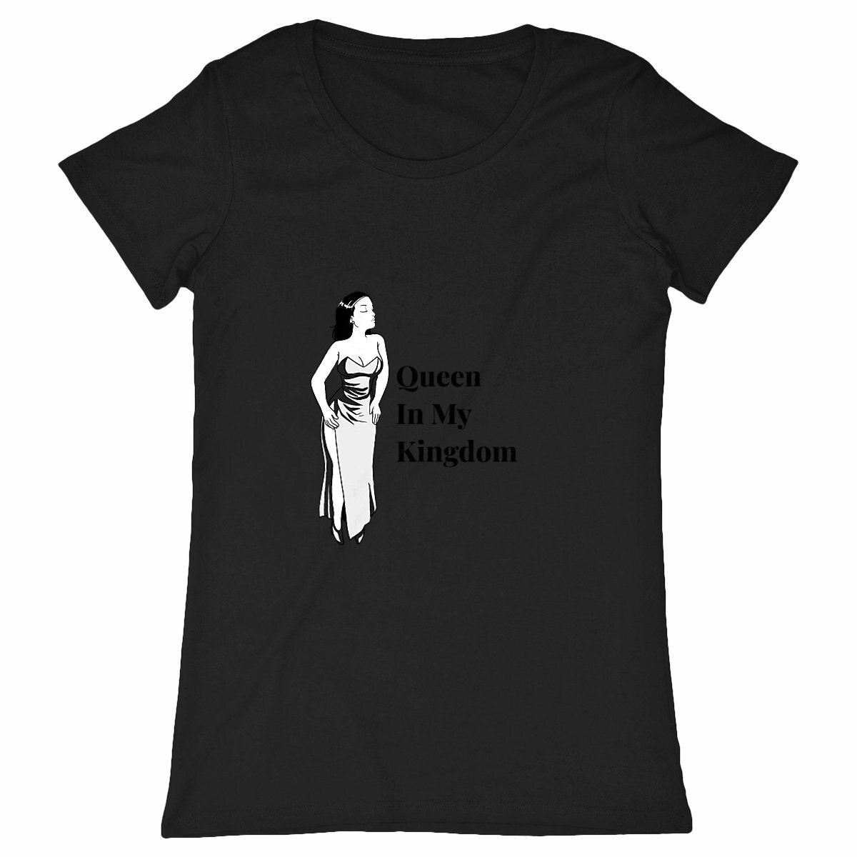 Tee-shirt Queen In My Kingdom Noir