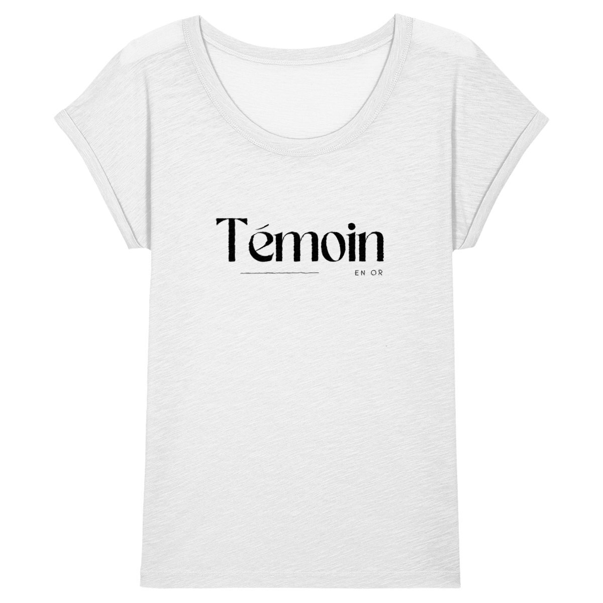 Image front Tshirt témoin en or