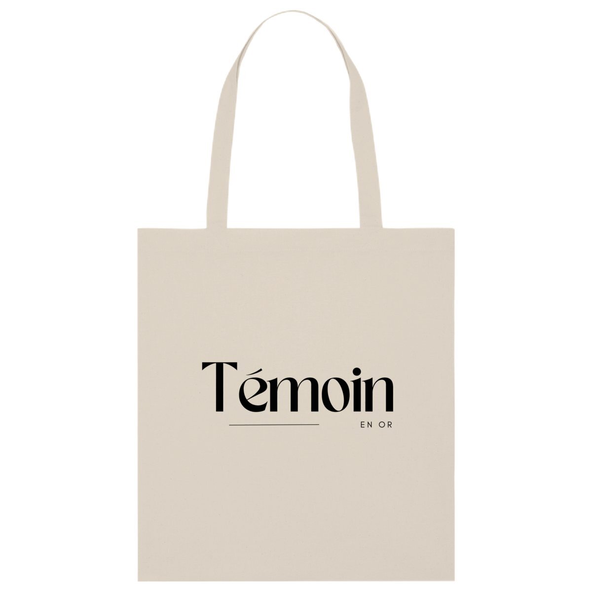 Image front ToteBag témoin en or