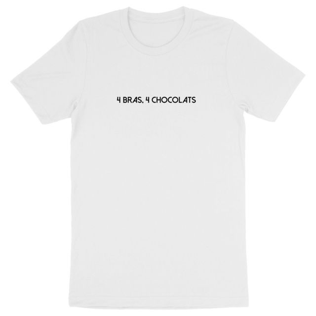 - 4 bras, 4 chocolats - T-shirt épais 100% biologique / Pas 2 Chocolat_017 - Image