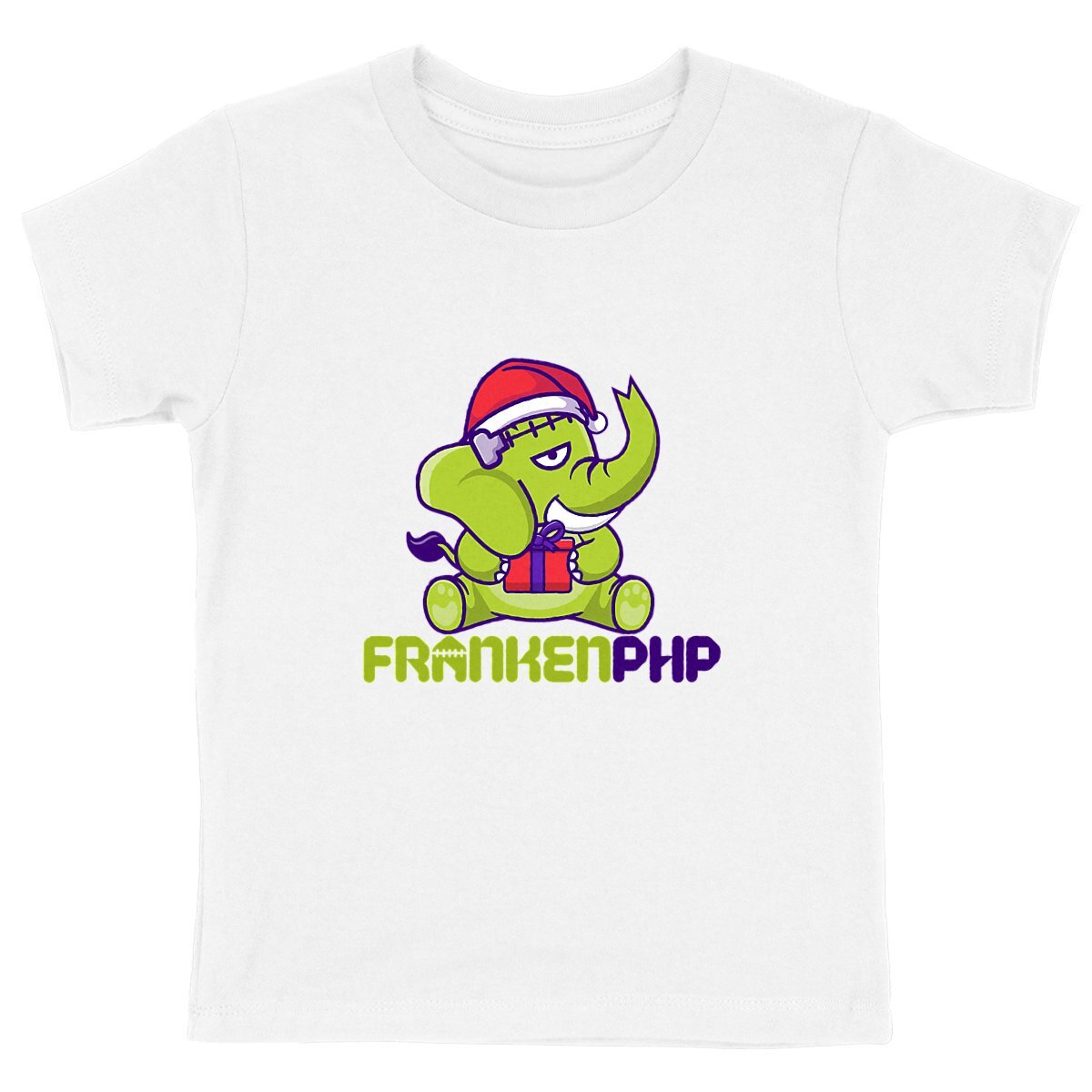 Image back Kid T-shirt Franky Christmas