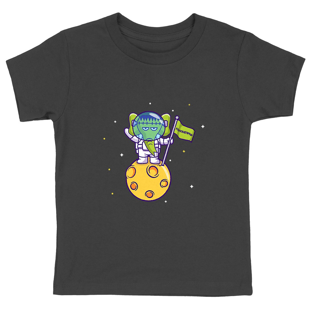 Image back Kid T-shirt Le Monstre on the moon
