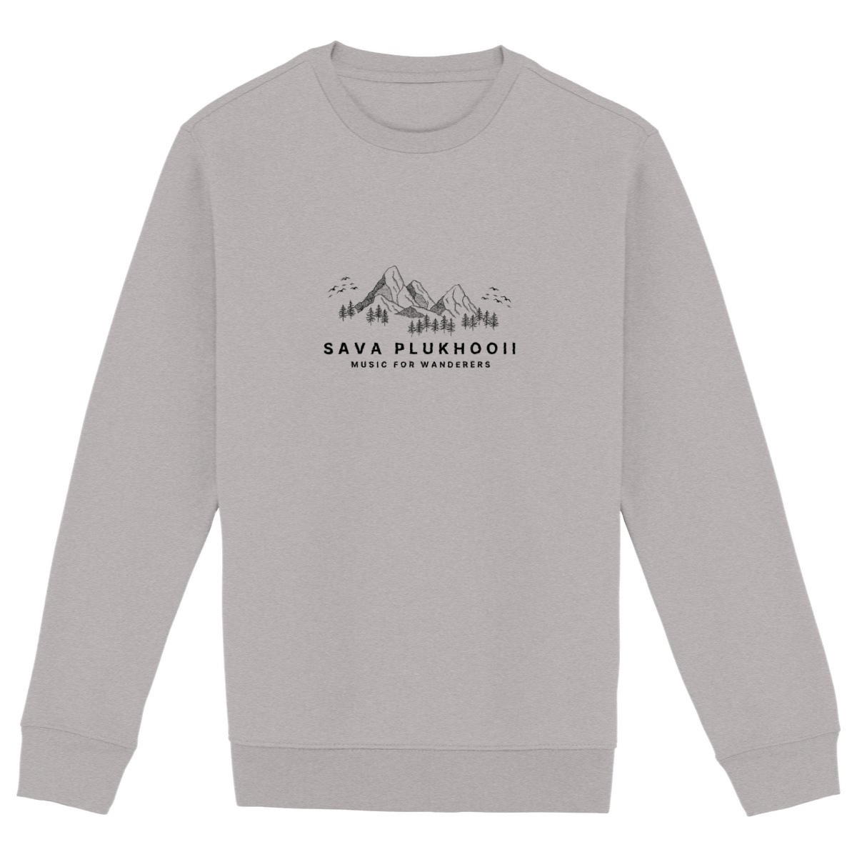 Image back Thick Unisex Sweatshirt with Mountain Design