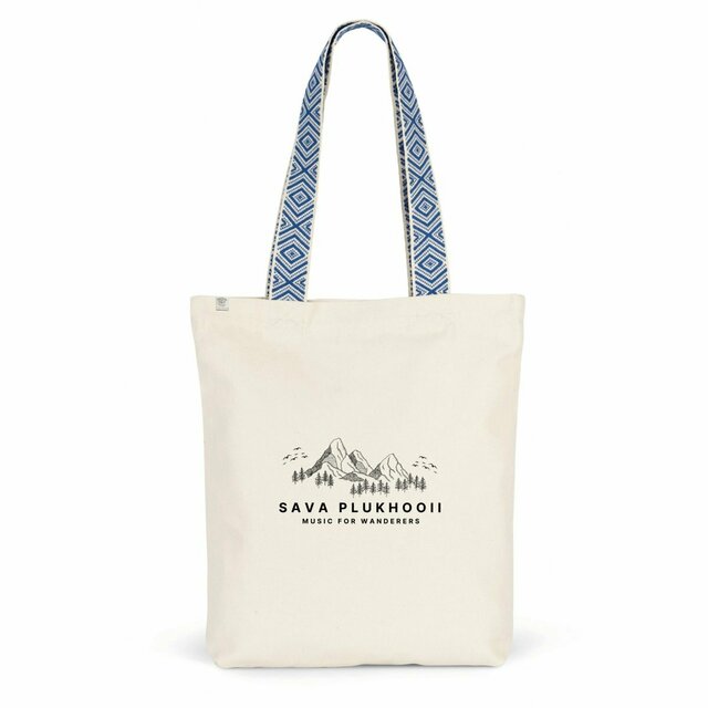 Image back Ethnic Totebag with Mountain Design