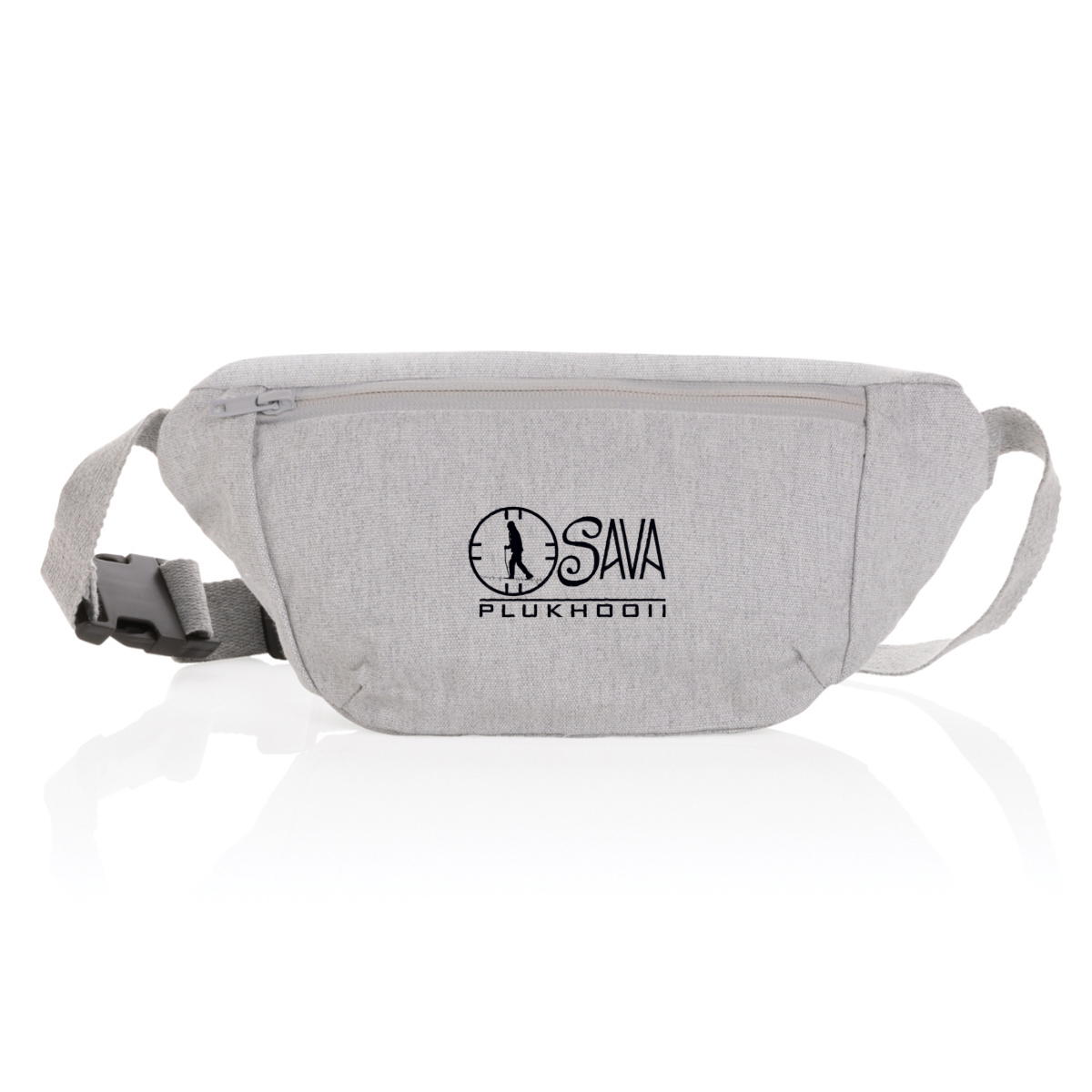 Image back Recycled canvas hip bag with Wanderer Design