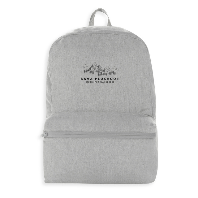 Image back 100% recycled backpack with Mountain Design