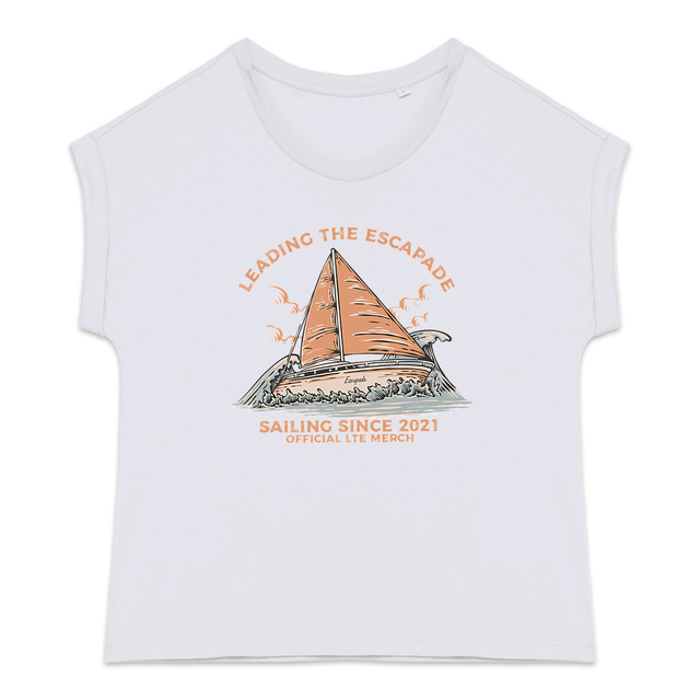 Image back Women's organic t-shirt with cuffed sleeves