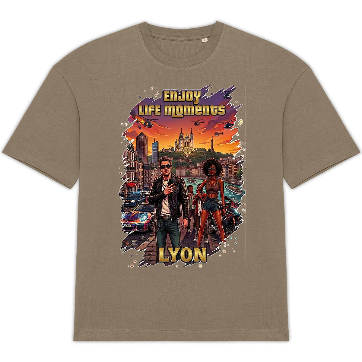 Image back  T-shirt Unisexe Oversized "GTA Lyon" - ELM