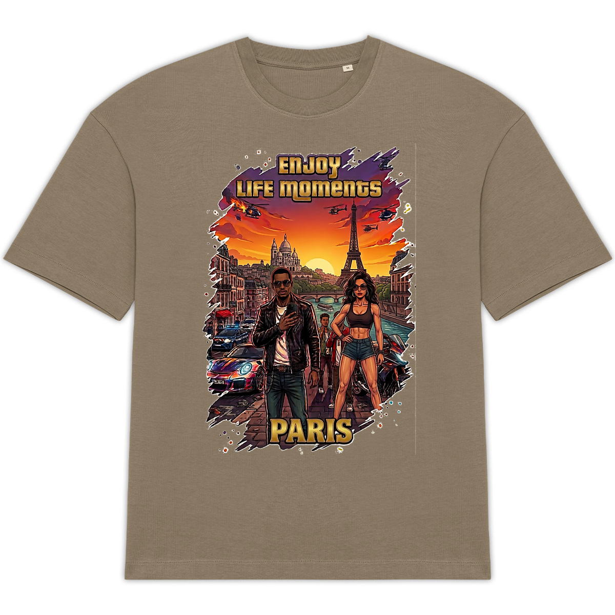 Image back T-Shirt Unisexe Oversized "GTA Paris" – ELM
