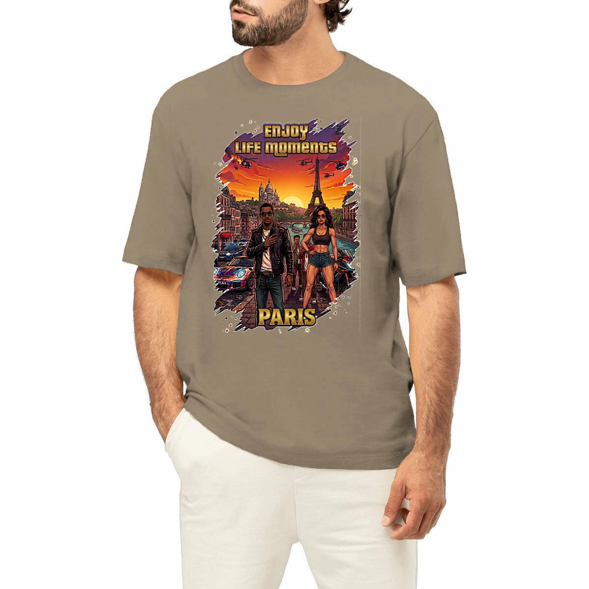 Image front T-Shirt Unisexe Oversized "GTA Paris" – ELM
