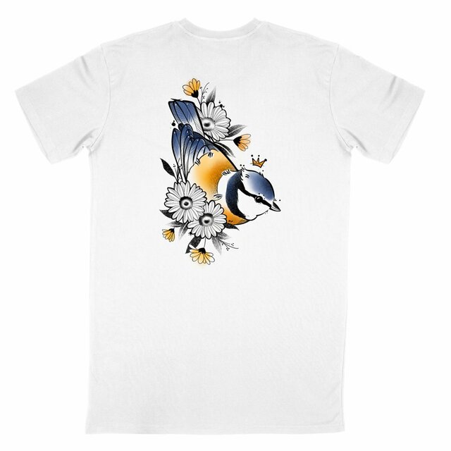 Image back T-shirt mésange