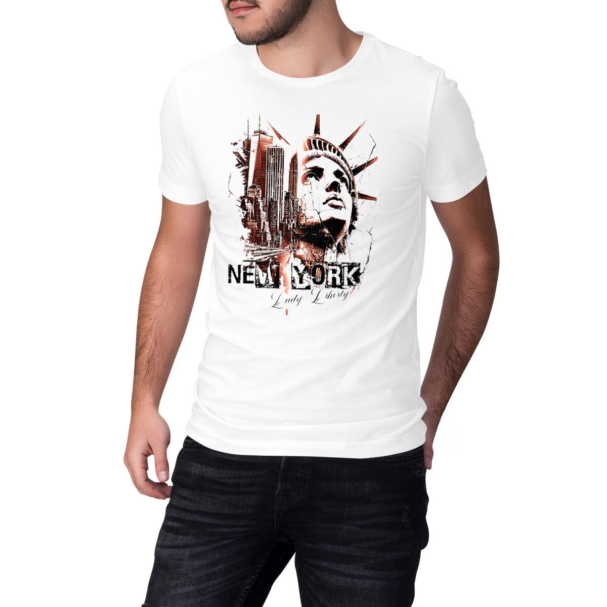T-SHIRT UNISEXE EPAIS "NY Lady Liberty"