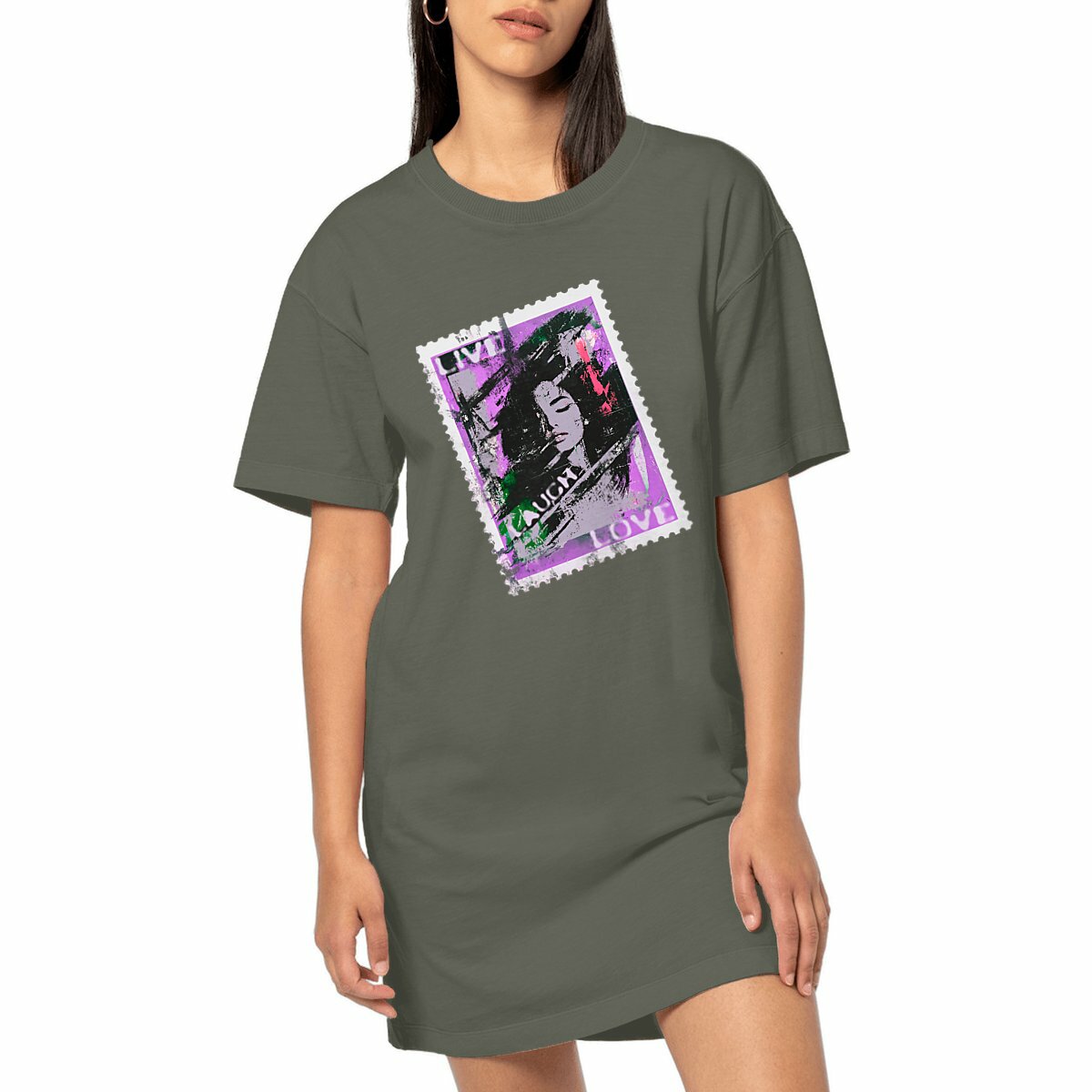 ROBE T-SHIRT VINTAGE "Live, Laugh, Love"