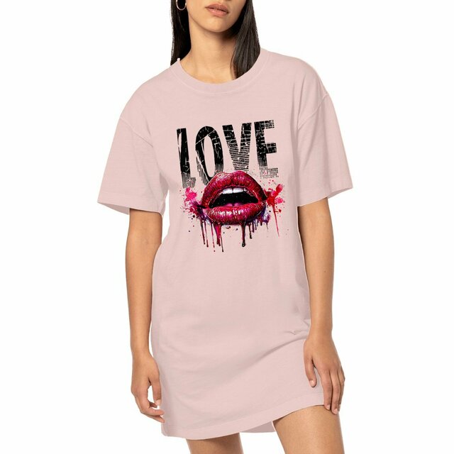 ROBE T-SHIRT VINTAGE "LOVE LIP"