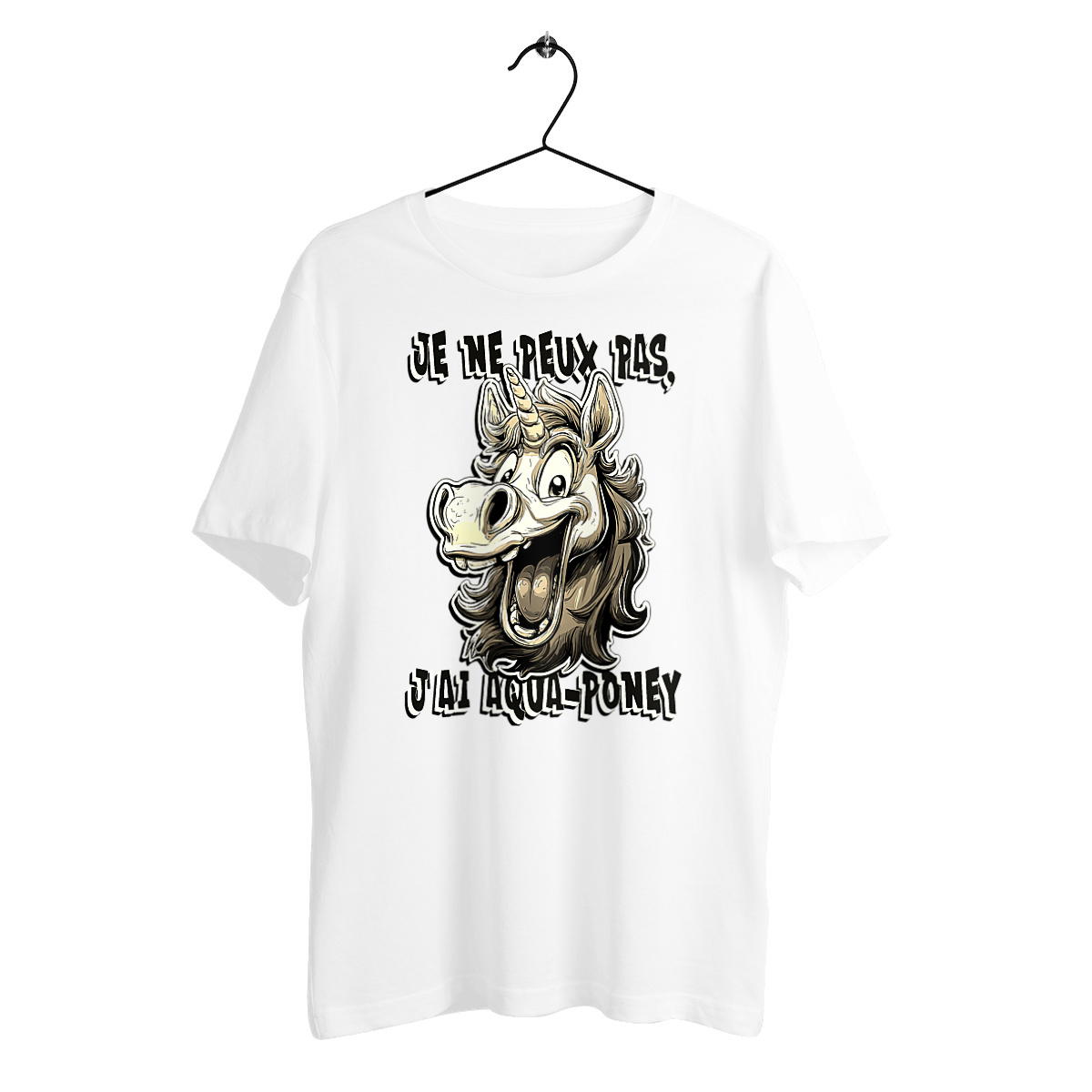 T-SHIRT UNISEXE EPAIS "Aqua-poney" - Image