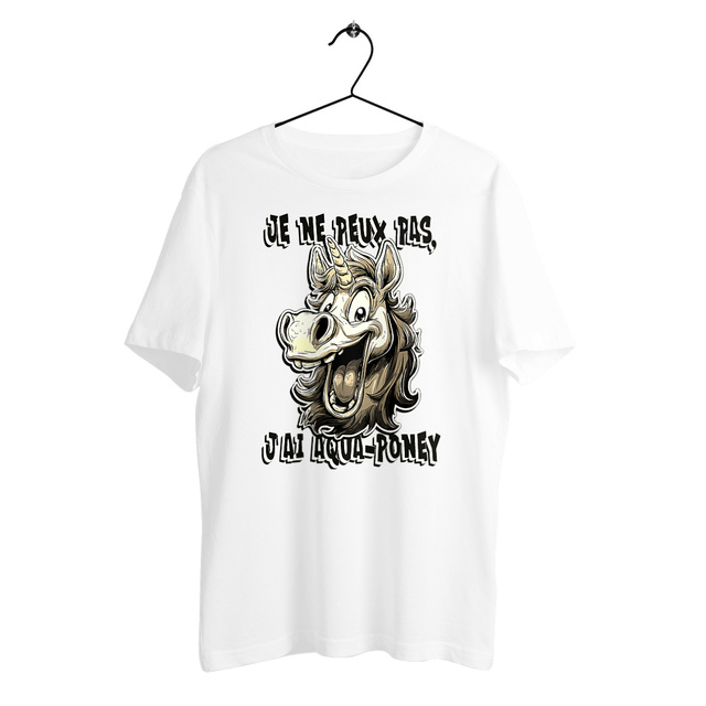 T-SHIRT UNISEXE EPAIS "Aqua-poney" - Image