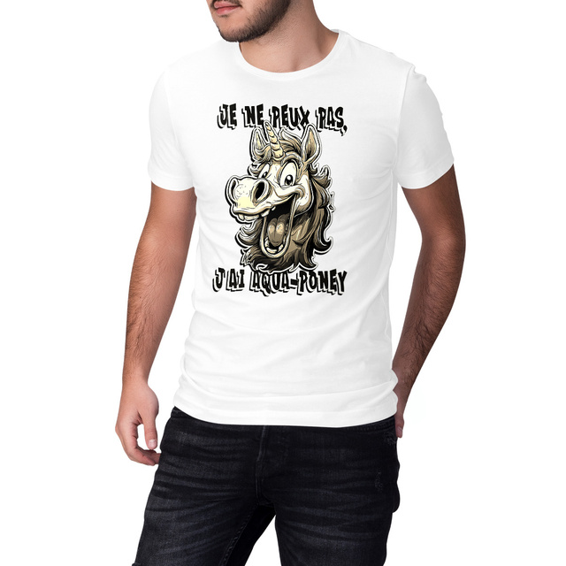 T-SHIRT UNISEXE EPAIS "Aqua-poney"