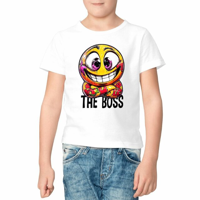 T-SHIRT ENFANTS EPAIS "Smiley the Boss"