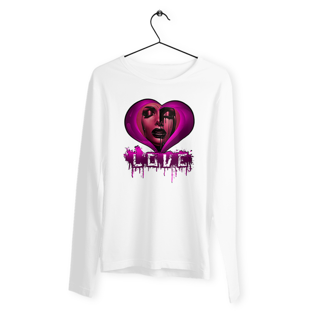 MANCHE LONGUE "Coeur de femme" - Image