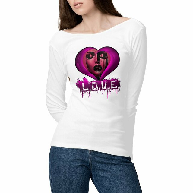 MANCHE LONGUE "Coeur de femme"