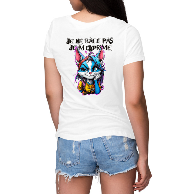 T-SHIRT FEMME EPAIS "REBELLE ATTITUDE" #5 Je ne rale pas, Je m'exprime