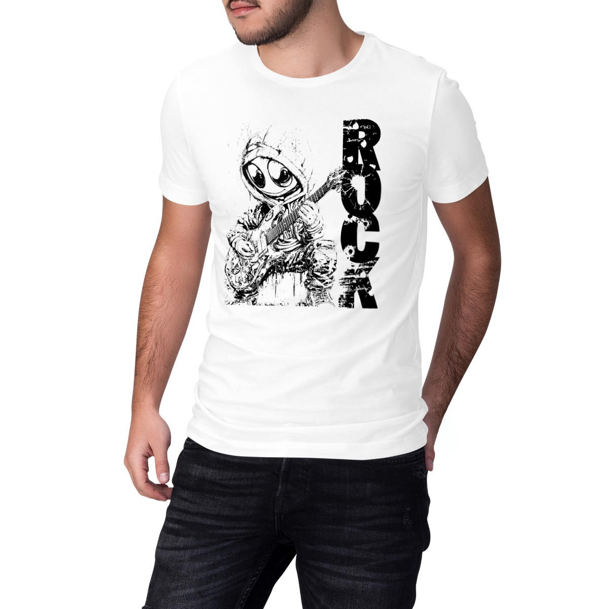 T-SHIRT UNISEXE EPAIS "Drak-Artworks Rock"