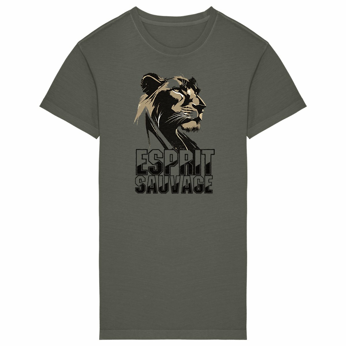 ROBE T-SHIRT VINTAGE "Lion" Double face - Image