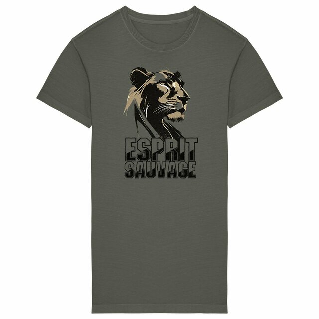 ROBE T-SHIRT VINTAGE "Lion" Double face - Image
