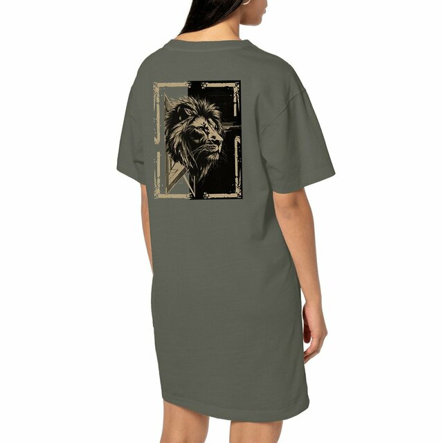 ROBE T-SHIRT VINTAGE "Lion" Double face