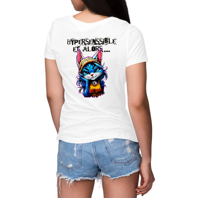 T-SHIRT FEMME EPAIS "REBELLE ATTITUDE" #7 Hyperssenssible et alors...
