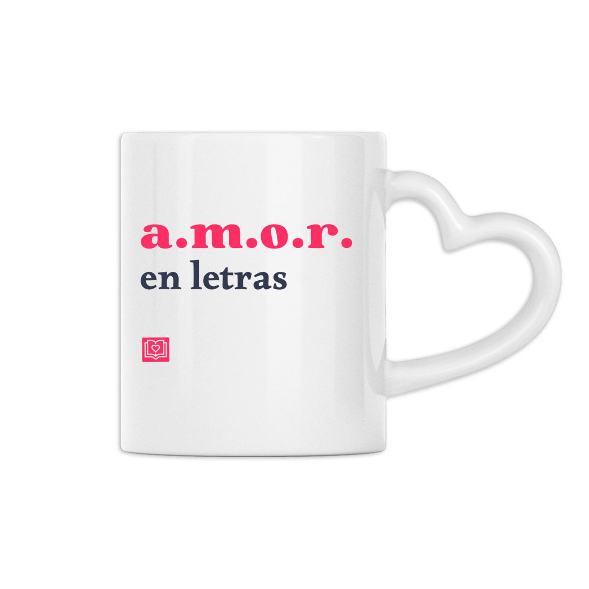 Taza a.m.o.r en letras. - Image