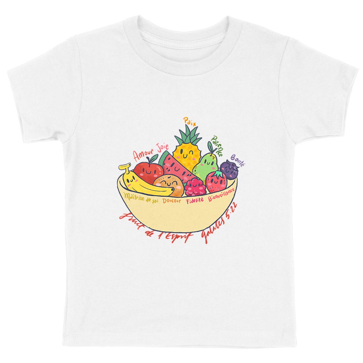 Image front Le fruit de l'Esprit / T-shirt enfant coton bio