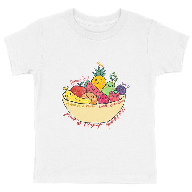 Image front Le fruit de l'Esprit / T-shirt enfant coton bio