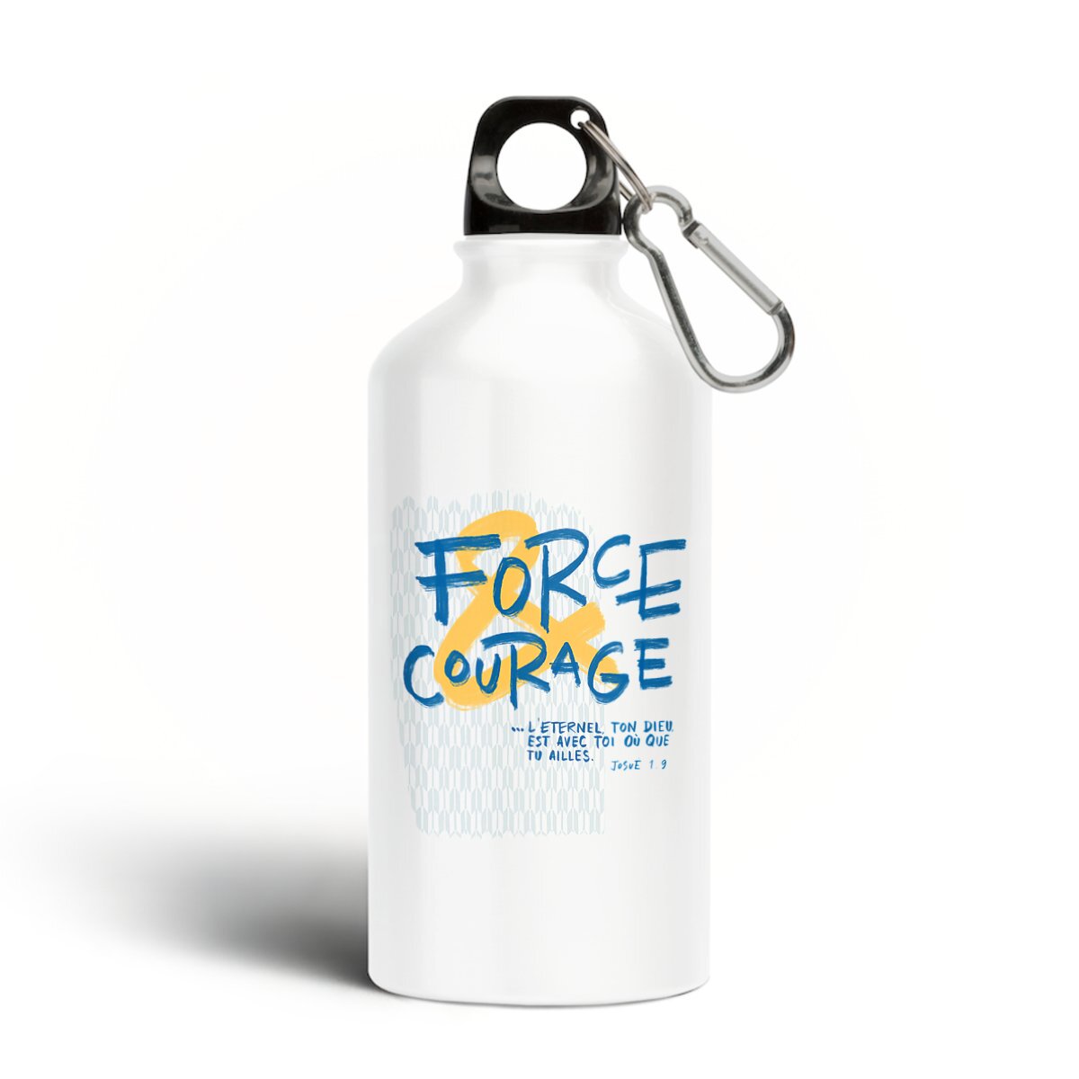 Image front Force et Courage / bouteille en aluminium